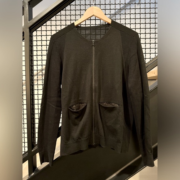 Black Lightweight Men’s Cardigan - Picture 1 of 3